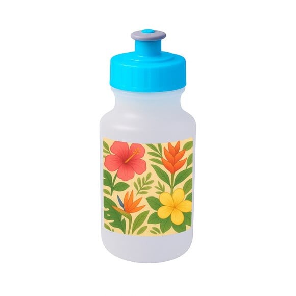 Garrafinha Squeeze Personalizada Flores Tropicais