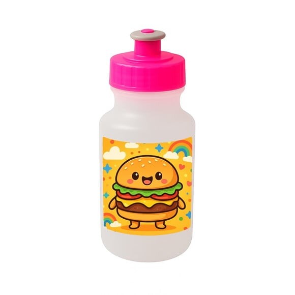 Garrafinha Squeeze Personalizada Hambúrguer Divertido