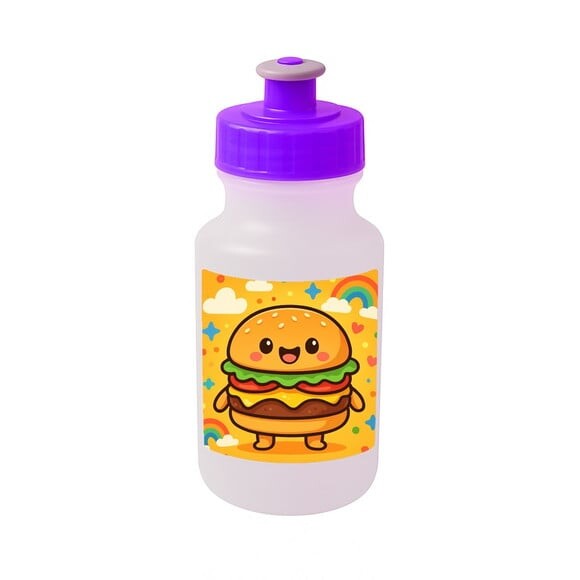 Garrafinha Squeeze Personalizada Hambúrguer Divertido