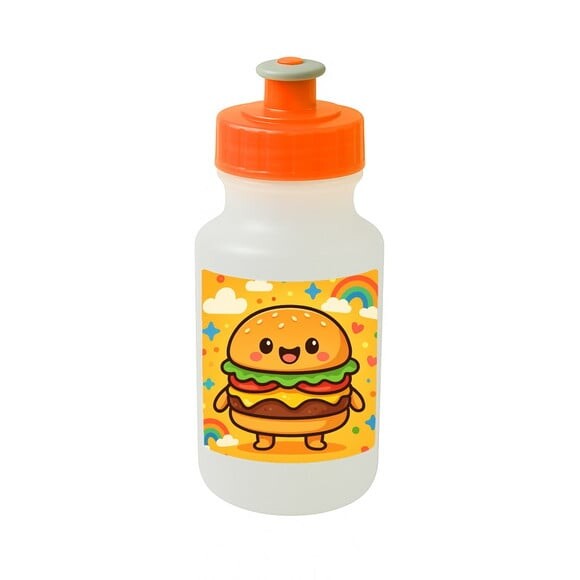 Garrafinha Squeeze Personalizada Hambúrguer Divertido
