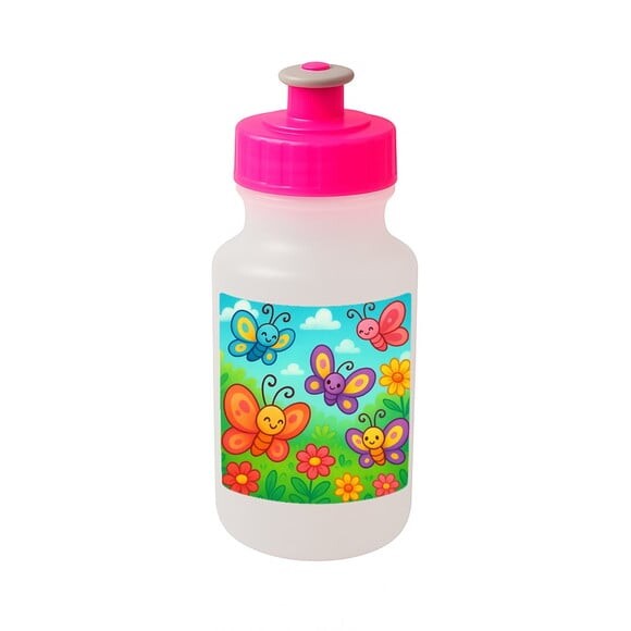 Garrafinha Squeeze Personalizada Jardim das Borboletas