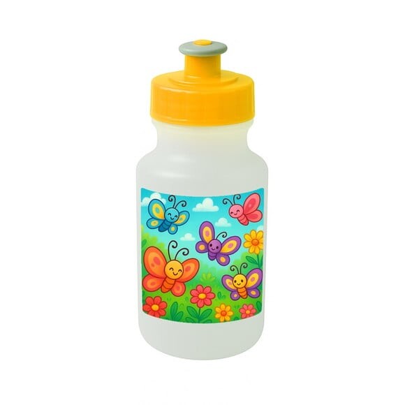 Garrafinha Squeeze Personalizada Jardim das Borboletas