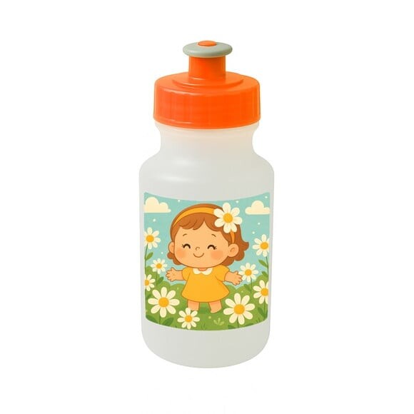 Garrafinha Squeeze Personalizada Jardim das Margaridas