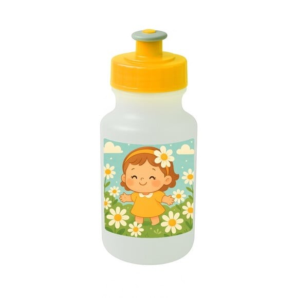 Garrafinha Squeeze Personalizada Jardim das Margaridas