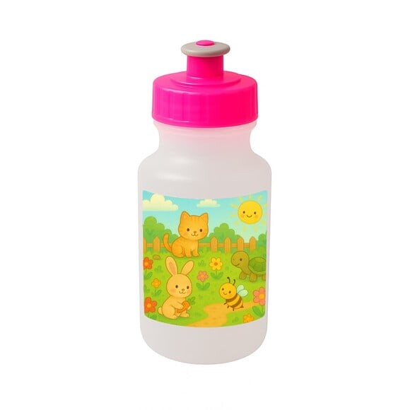 Garrafinha Squeeze Personalizada Jardim dos Bichinhos