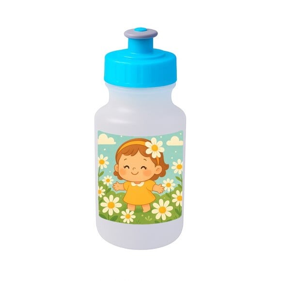 Garrafinha Squeeze Personalizada Jardim das Margaridas