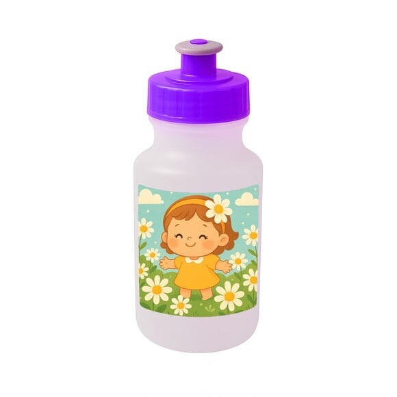 Garrafinha Squeeze Personalizada Jardim das Margaridas