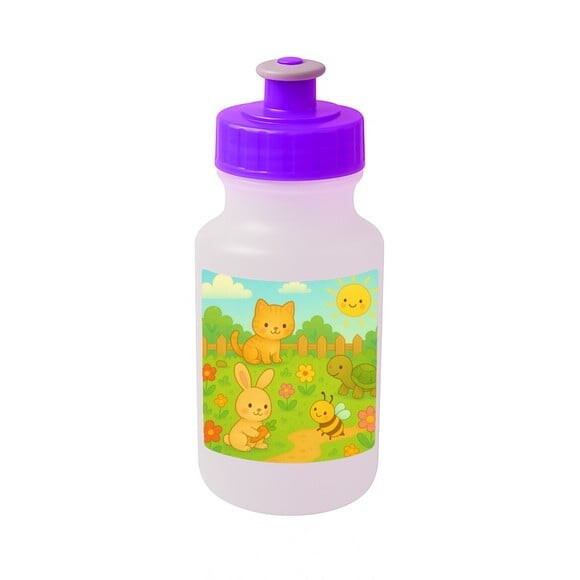 Garrafinha Squeeze Personalizada Jardim dos Bichinhos