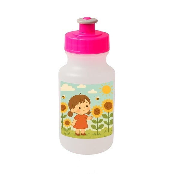 Garrafinha Squeeze Personalizada Jardim dos Girassóis