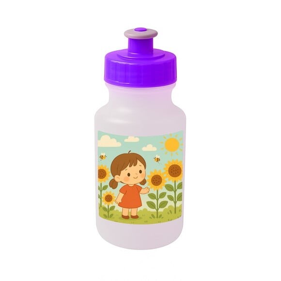 Garrafinha Squeeze Personalizada Jardim dos Girassóis