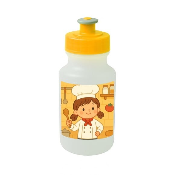 Garrafinha Squeeze Personalizada Mini Chefe Menina