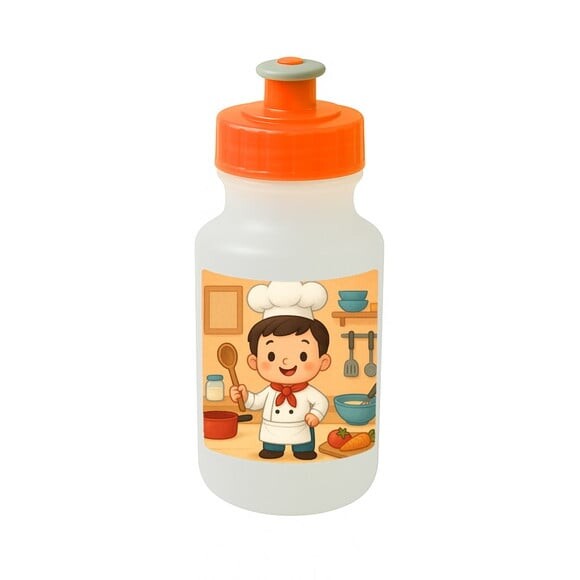 Garrafinha Squeeze Personalizada Mini Chefe Menino