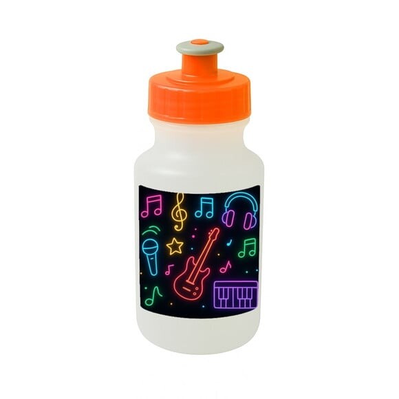 Garrafinha Squeeze Personalizada Neon Musical