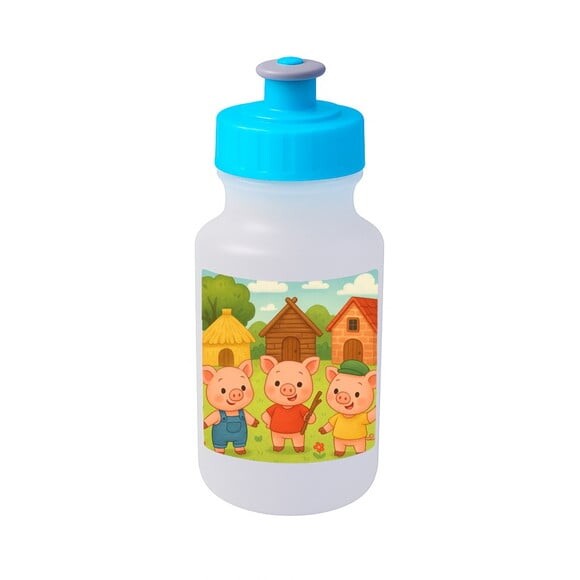 Garrafinha Squeeze Personalizada os Três Porquinhos