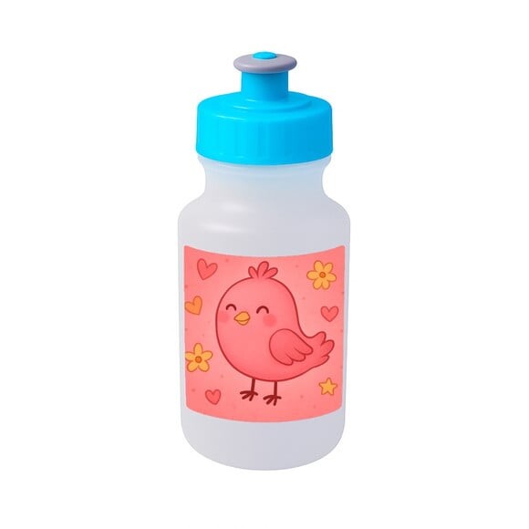 Garrafinha Squeeze Personalizada Passarinho Rosa