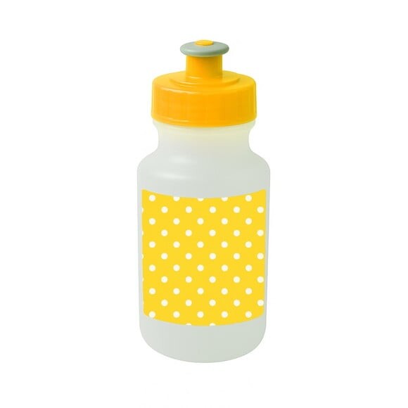 Garrafinha Squeeze Personalizada Poá Amarelo