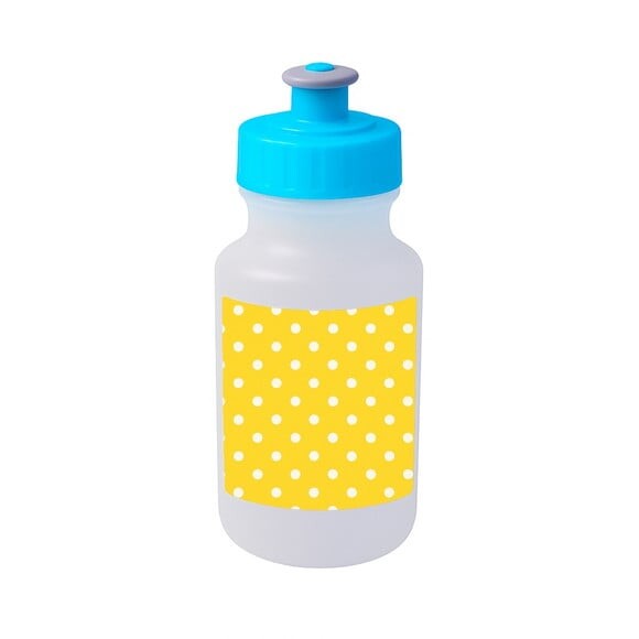 Garrafinha Squeeze Personalizada Poá Amarelo