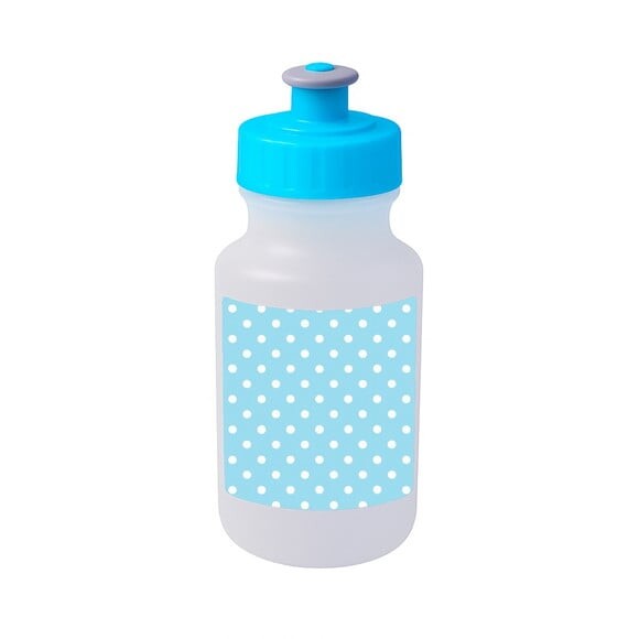Garrafinha Squeeze Personalizada Poá Azul Bebê