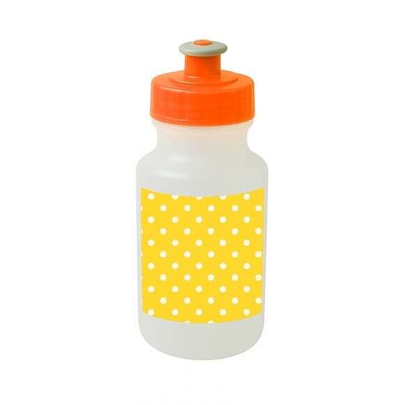 Garrafinha Squeeze Personalizada Poá Amarelo