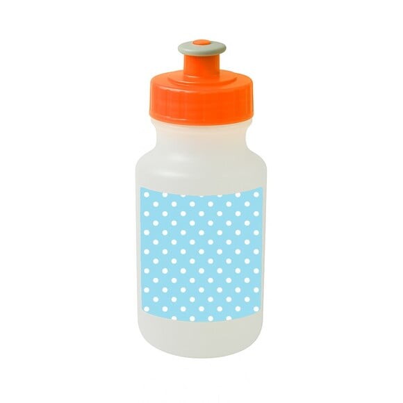 Garrafinha Squeeze Personalizada Poá Azul Bebê