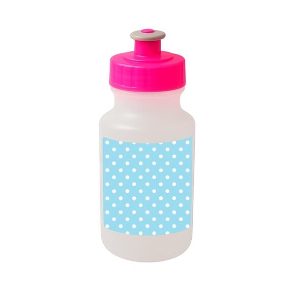 Garrafinha Squeeze Personalizada Poá Azul Bebê