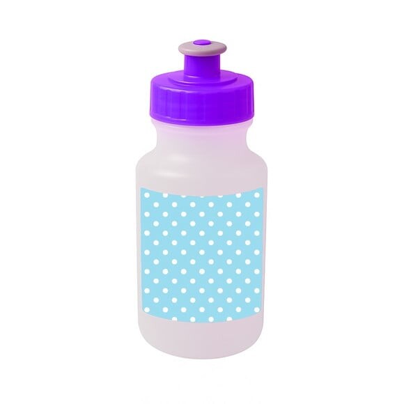 Garrafinha Squeeze Personalizada Poá Azul Bebê