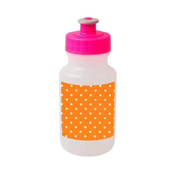 Garrafinha Squeeze Personalizada Poá Laranja