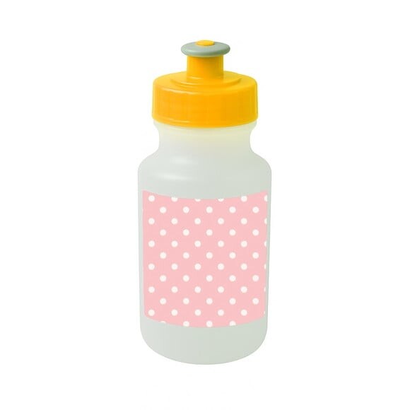 Garrafinha Squeeze Personalizada Poá Rosa Bebê