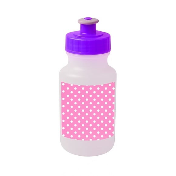 Garrafinha Squeeze Personalizada Poá Rosa Pink