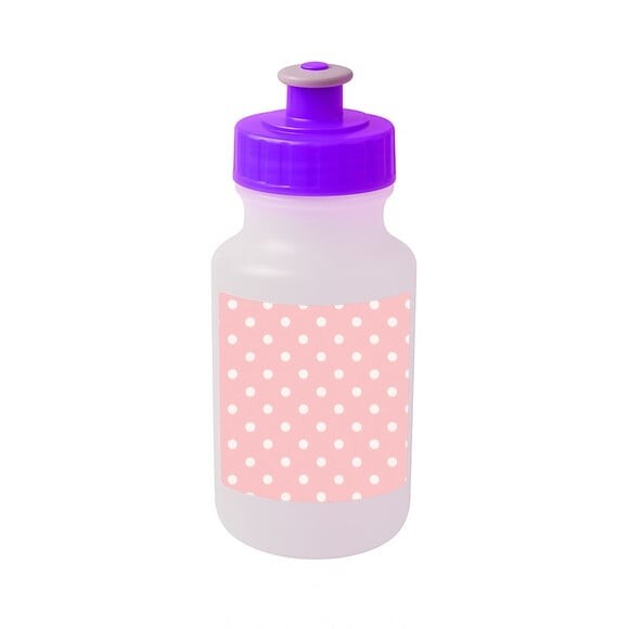 Garrafinha Squeeze Personalizada Poá Rosa Bebê