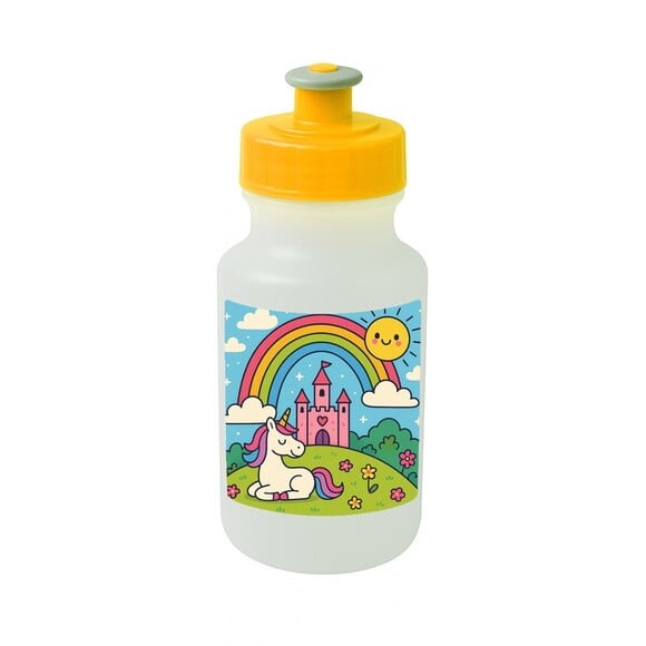 Garrafinha Squeeze Personalizada Reino do Arco-íris