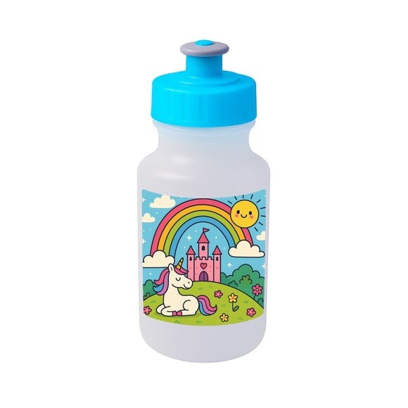 Garrafinha Squeeze Personalizada Reino do Arco-íris