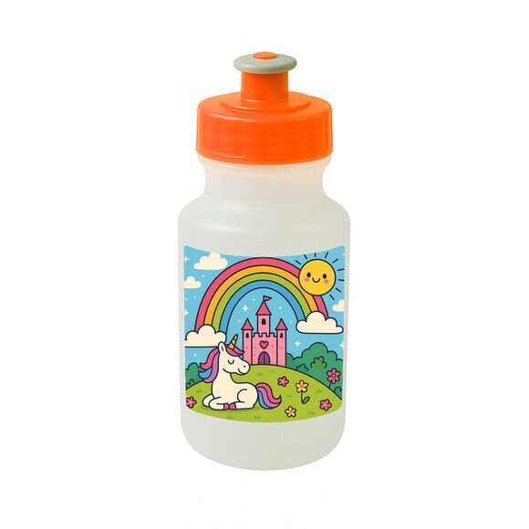 Garrafinha Squeeze Personalizada Reino do Arco-íris