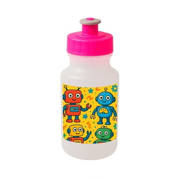 Garrafinha Squeeze Personalizada Robôs Divertidos