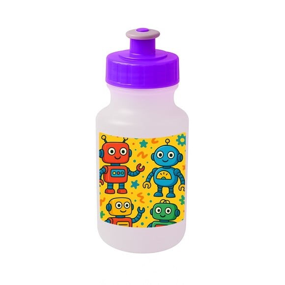 Garrafinha Squeeze Personalizada Robôs Divertidos