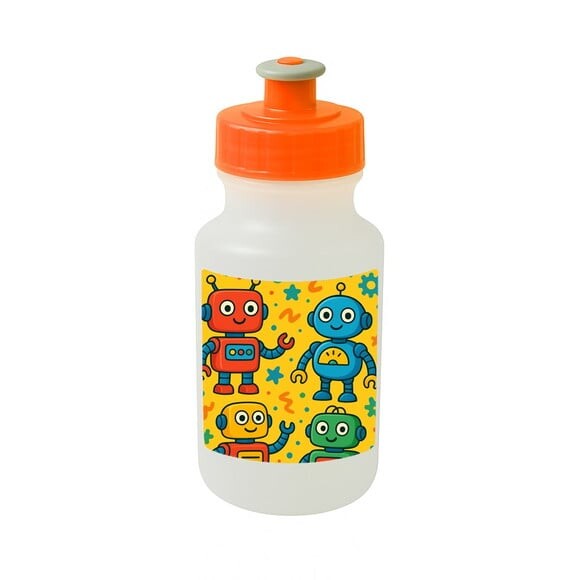 Garrafinha Squeeze Personalizada Robôs Divertidos