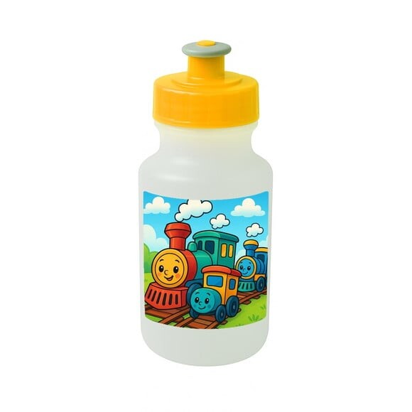 Garrafinha Squeeze Personalizada Trens Antigos