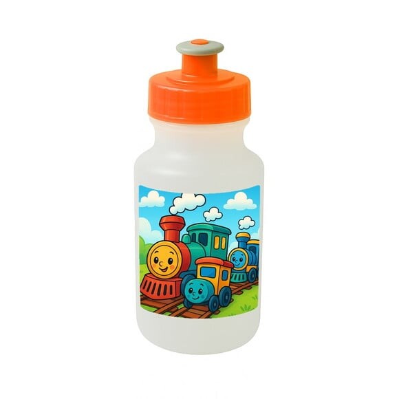 Garrafinha Squeeze Personalizada Trens Antigos
