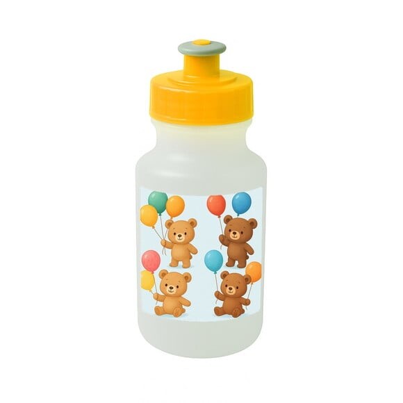 Garrafinha Squeeze Personalizada Ursinhos com Balões