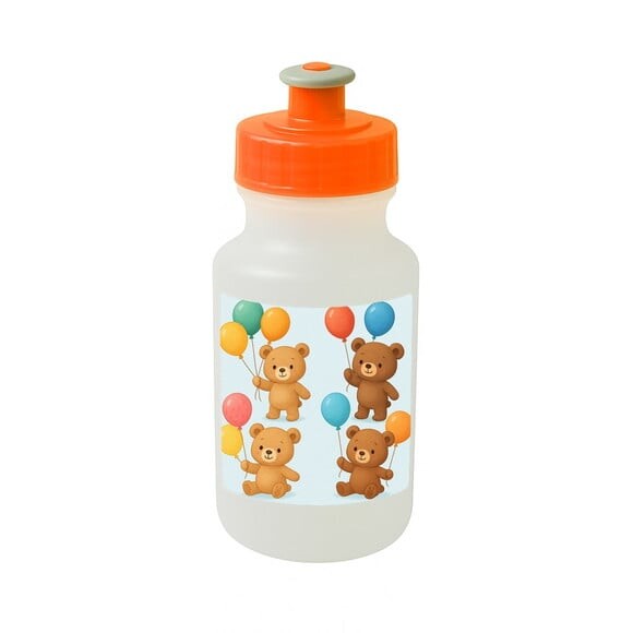 Garrafinha Squeeze Personalizada Ursinhos com Balões