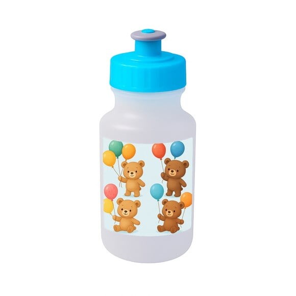 Garrafinha Squeeze Personalizada Ursinhos com Balões