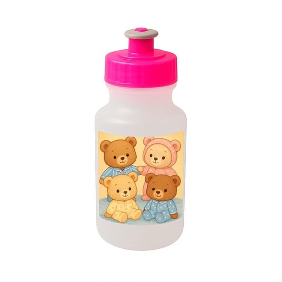 Garrafinha Squeeze Personalizada Ursinhos de Pijama