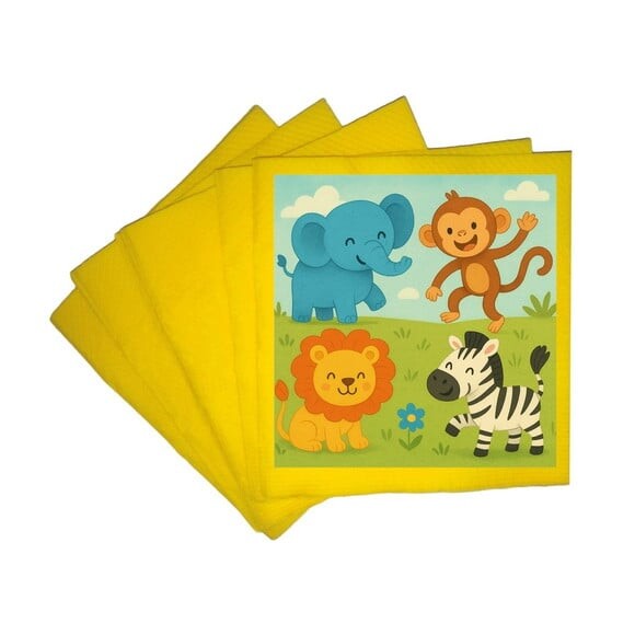 Guardanapo de Papel Personalizado Animais Divertidos