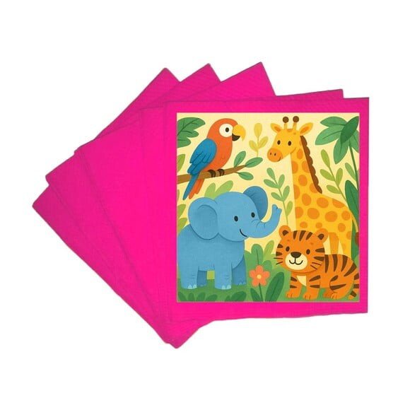 Guardanapo de Papel Personalizado Animais Exóticos