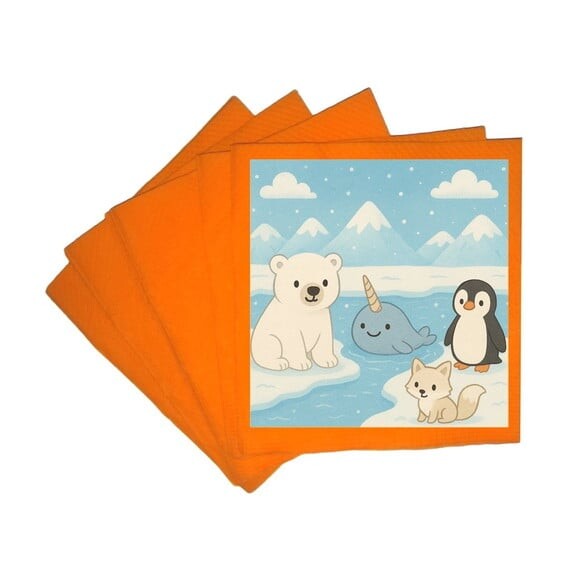 Guardanapo de Papel Personalizado Animais do Ártico