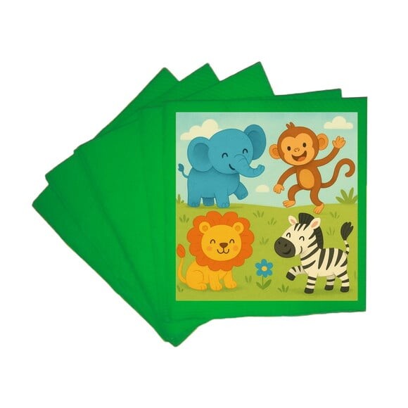 Guardanapo de Papel Personalizado Animais Divertidos