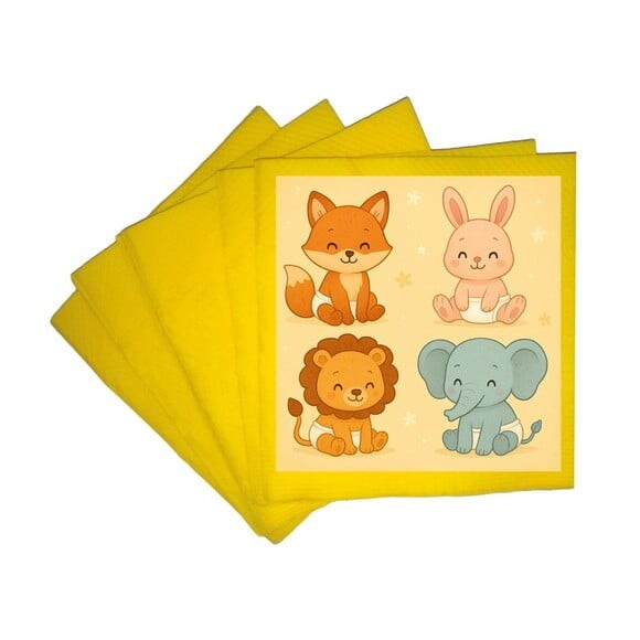 Guardanapo de Papel Personalizado Animais Fofinhos Baby