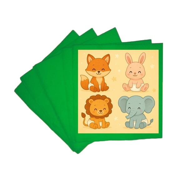 Guardanapo de Papel Personalizado Animais Fofinhos Baby