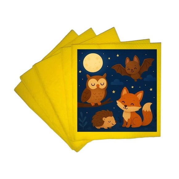 Guardanapo de Papel Personalizado Animais Noturnos