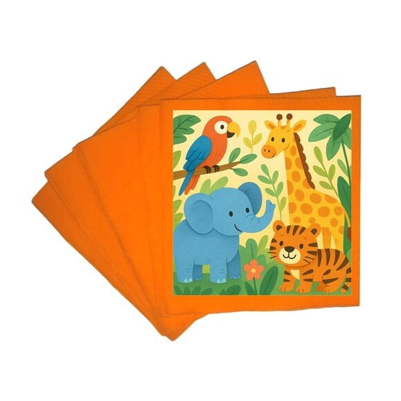 Guardanapo de Papel Personalizado Animais Exóticos